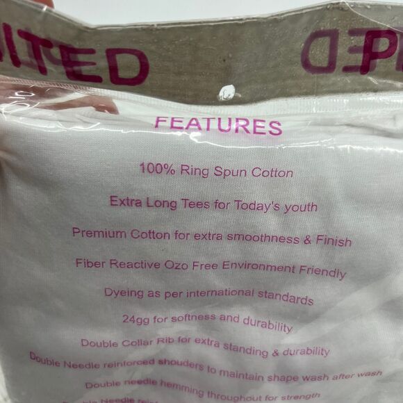 Vintage United Plus Under Shirt Mens 2XL White Ring Spun Cotton Short Sleeve - Picture 6 of 11